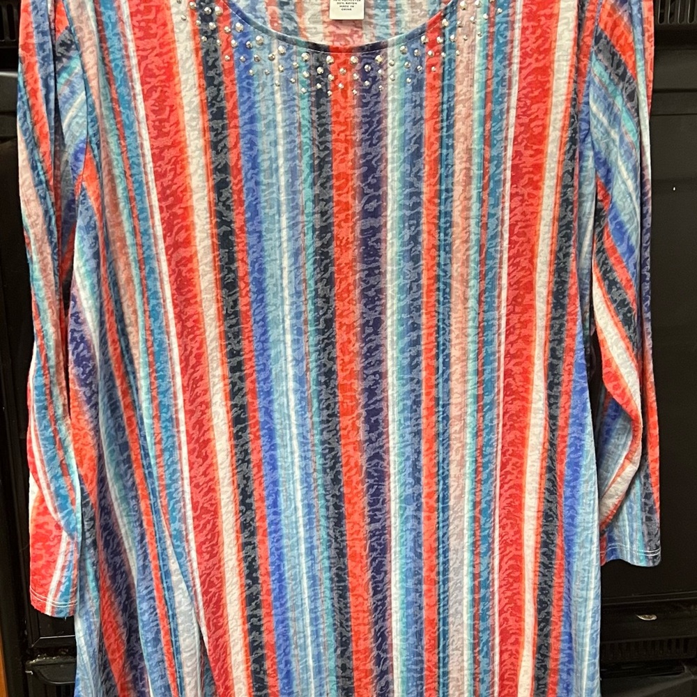 Colorful Striped Long Sleeve Top